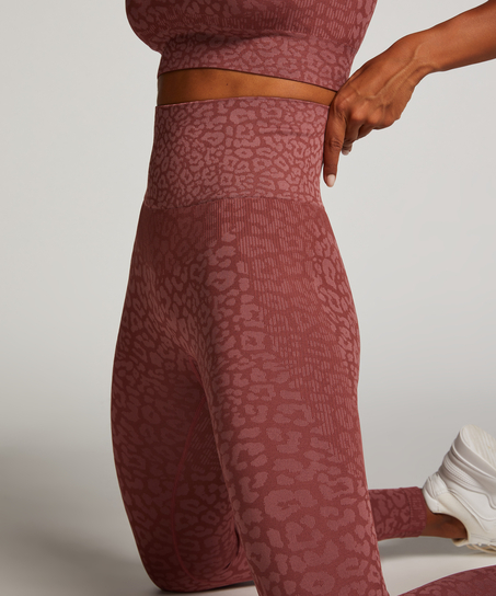 Bezszwowe legginsy sportowe z wysokim stanem HKMX, R&oacute;żowy