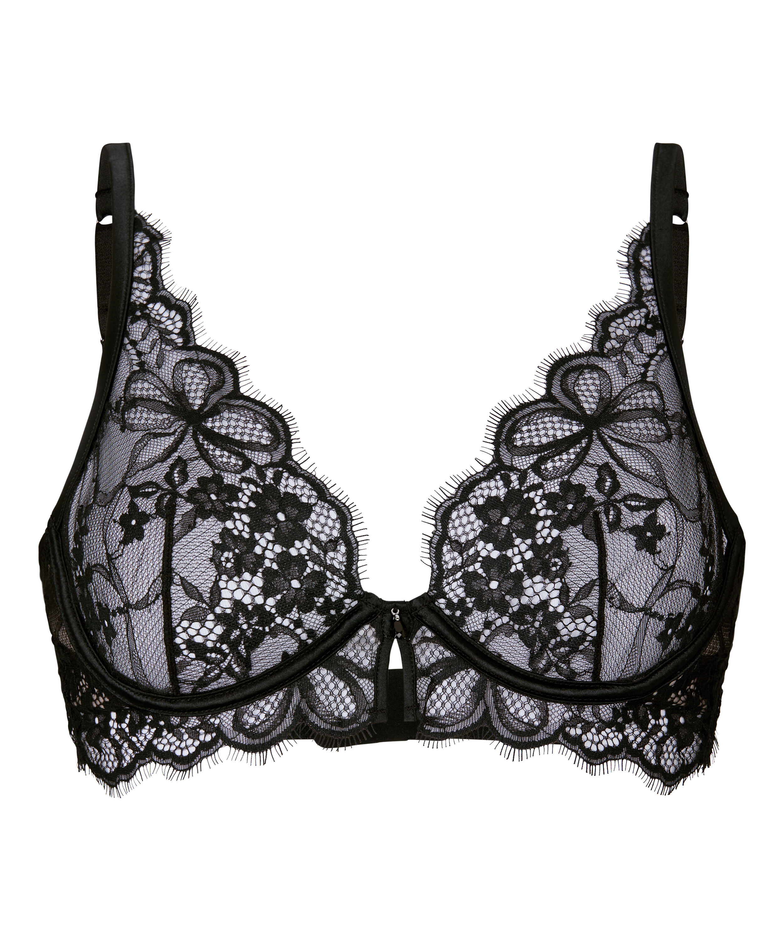 Biustonosz z Fiszbinami Bez Wkładek Prina, Czarny