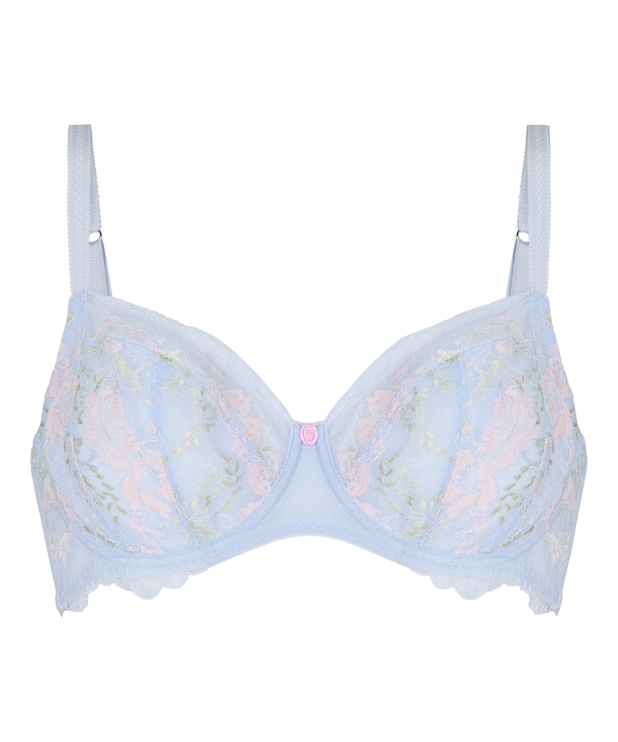 Biustonosz Miri Z Fiszbinami Bez Wkładek, Niebieski, main