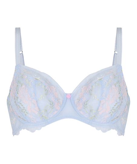 Biustonosz Miri Z Fiszbinami Bez Wkładek, Niebieski