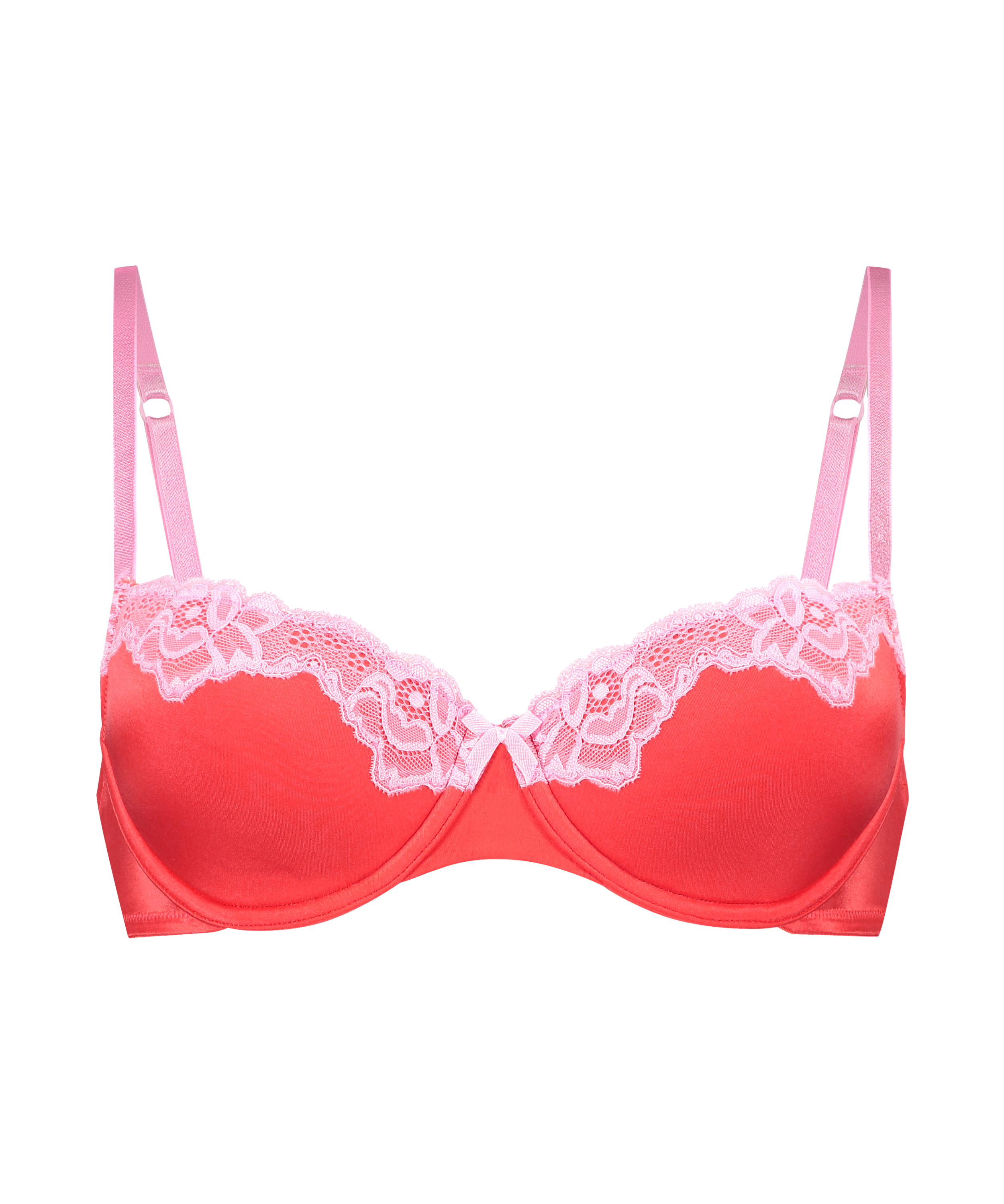 Biustonosz usztywniany z fiszbinami Lace & Shine, Czerwony, main
