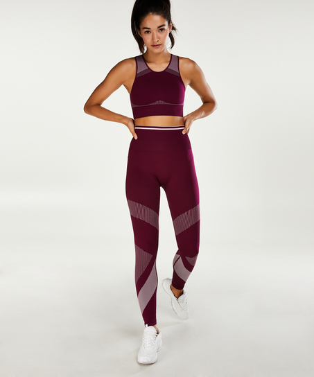 HKMX The Highneck Level 2 Sports Bra, Fioletowy
