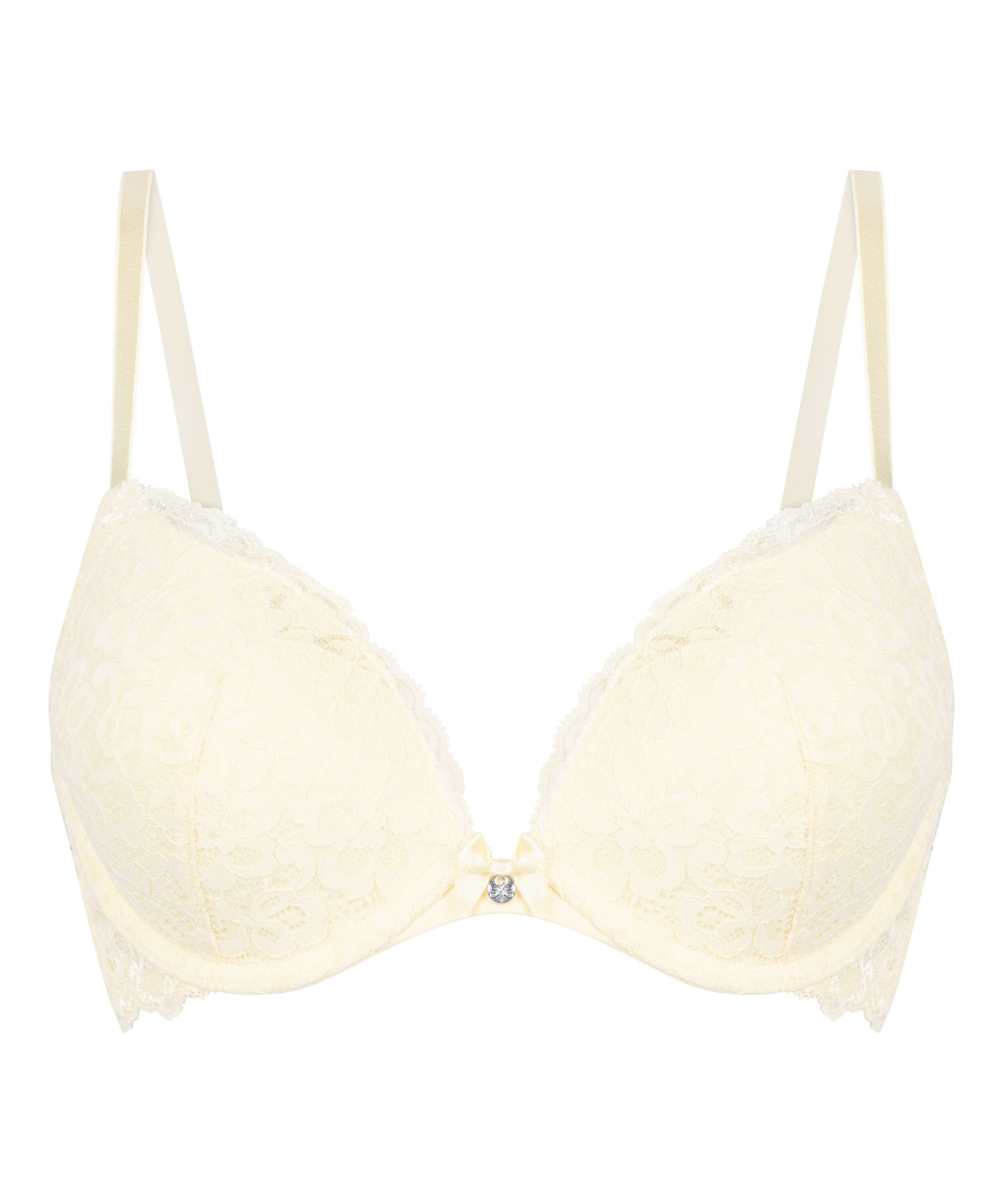 Wyściełany biustonosz push-up z fiszbinami Marine, Ż&oacute;łty