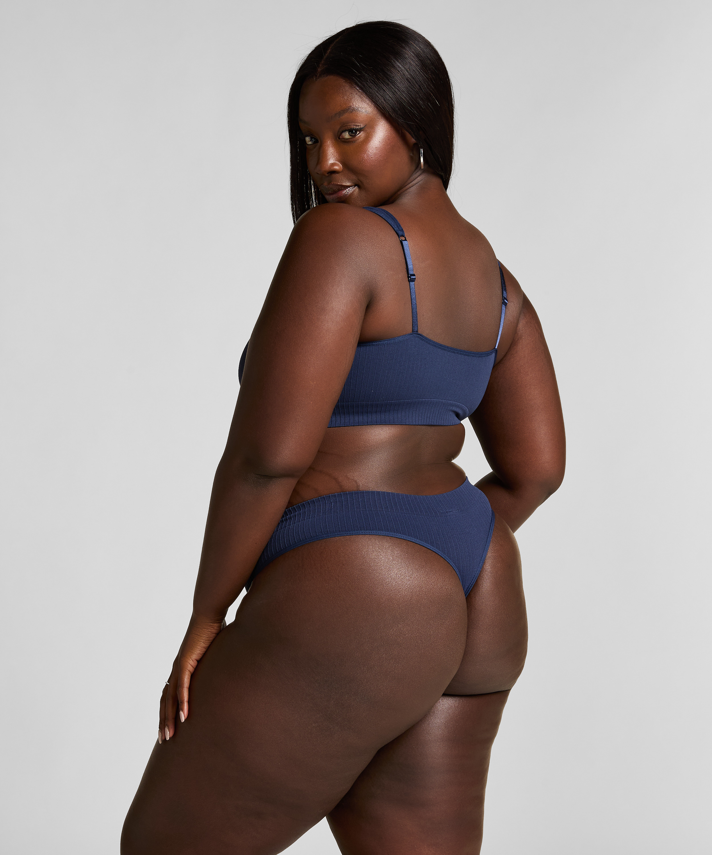 Braletka z dekoltem Dianne, Niebieski, main