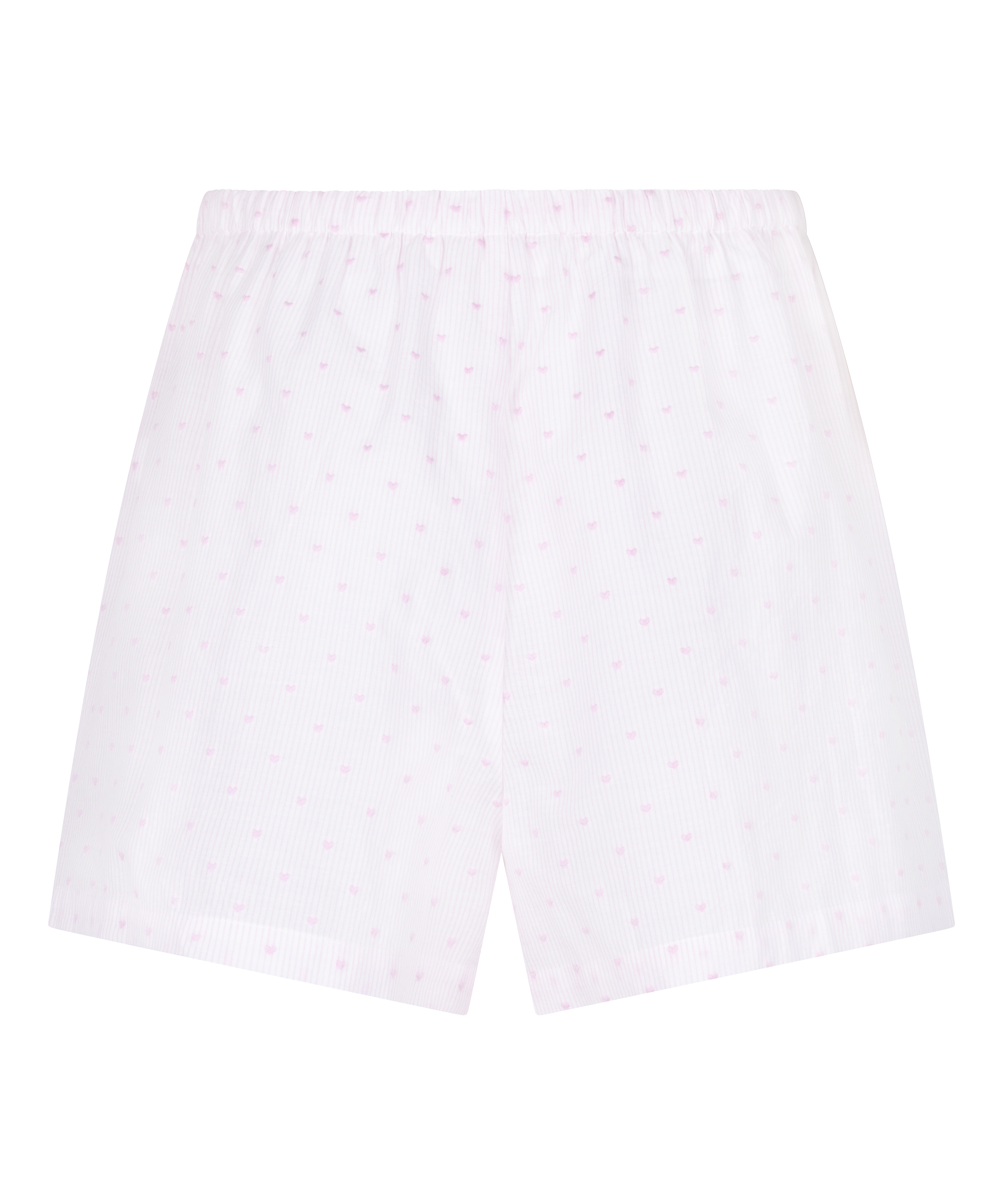 Szorty Piżamowe Heart - Paski Bawełna, R&oacute;żowy, main