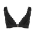 Scallop biustonosz bikini bez wkładek z fiszbinami, Czarny
