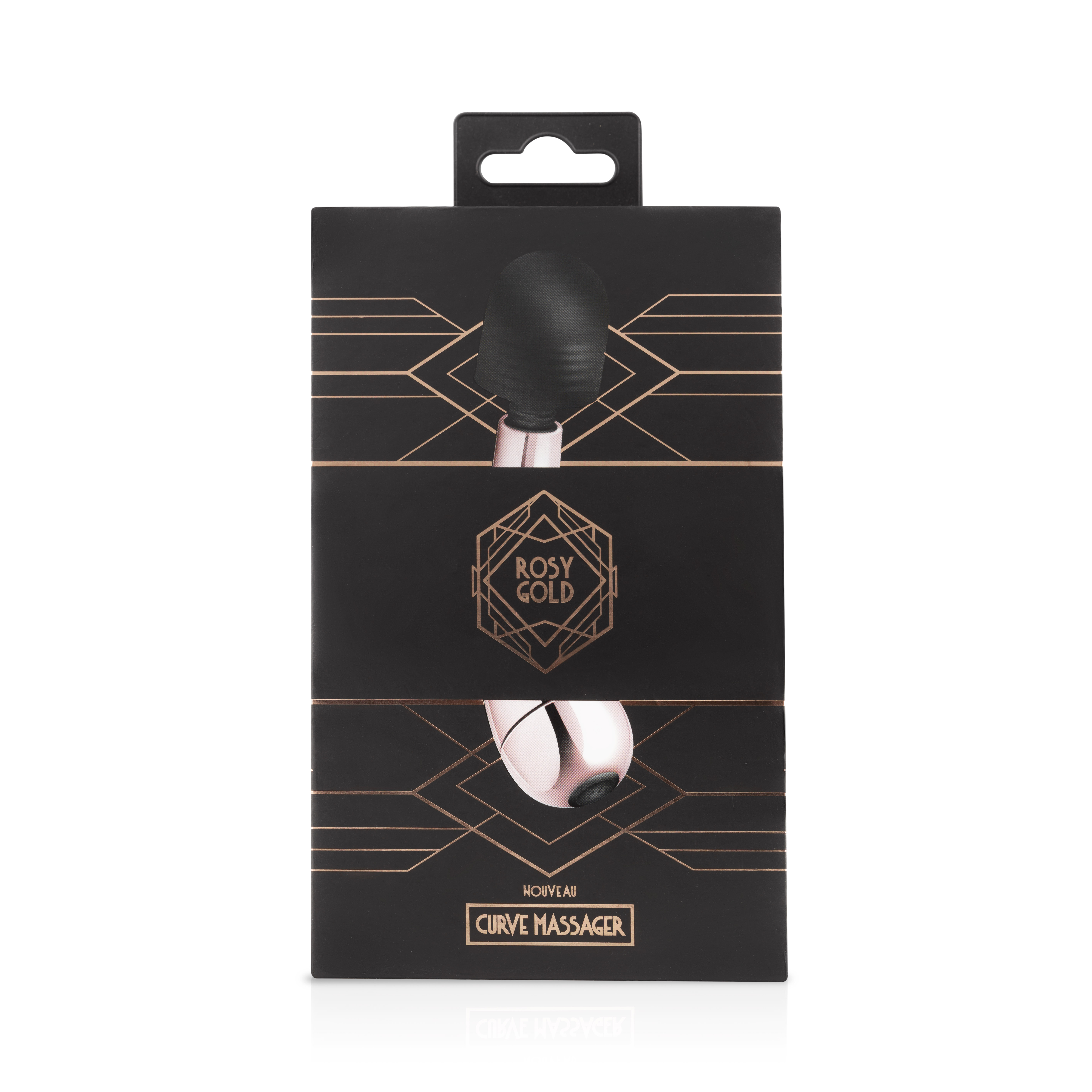 Zakrzywiony mini masażer Rosy Gold Nouveau, R&oacute;żowy, main
