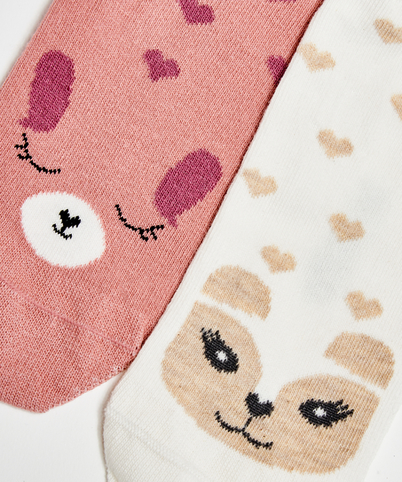 2 pary skarpetek, R&oacute;żowy