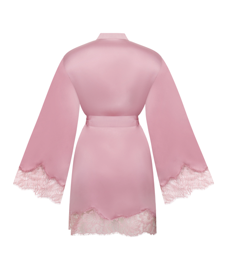 Satynowe kimono Valerie, R&oacute;żowy