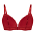 Biustonosz usztywniany push-up z fiszbinami Teddy, Czerwony