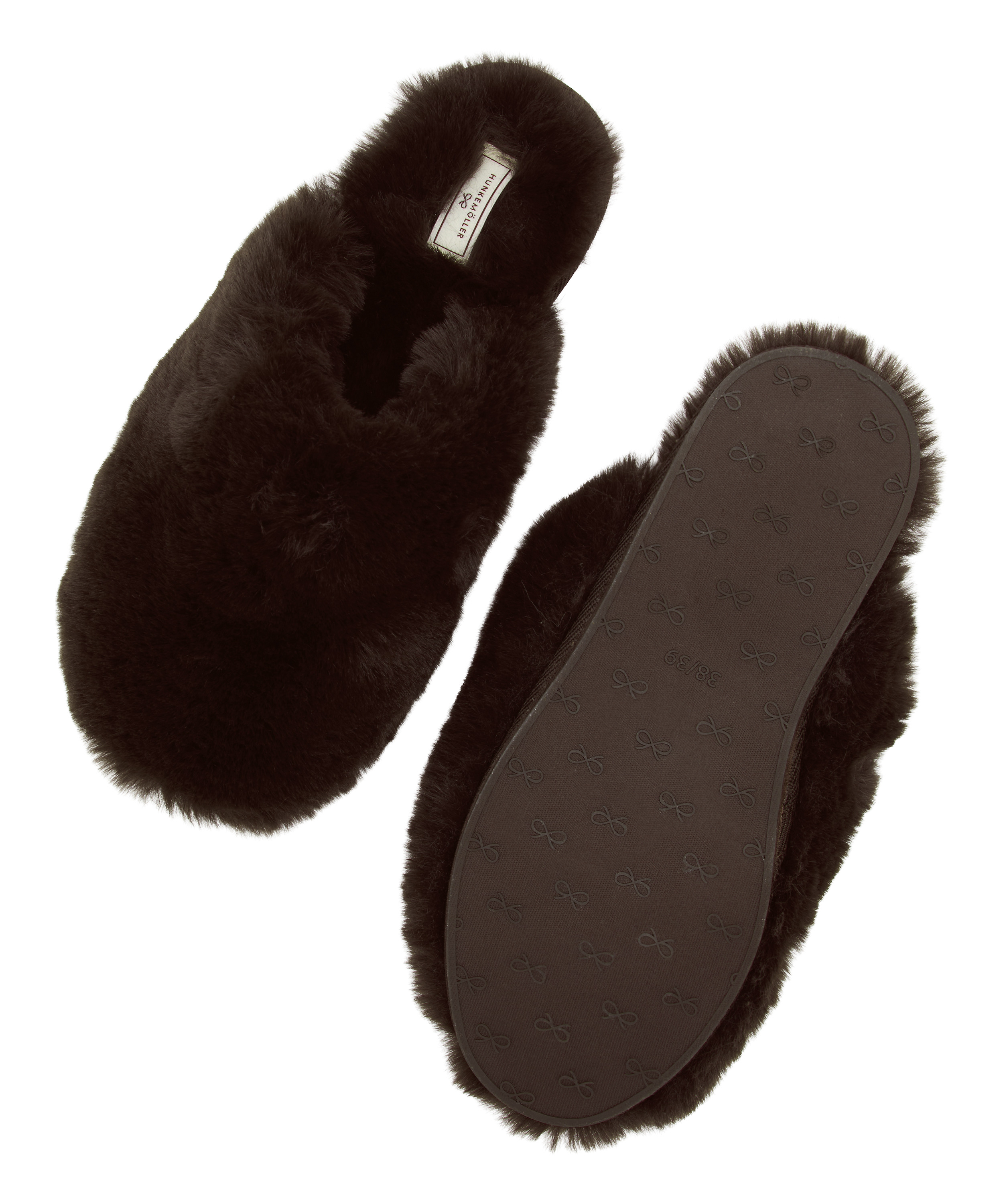 Kapcie Faux Fur, Brązowy, main