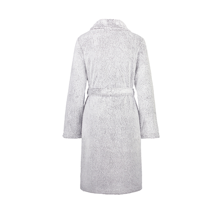 Fleece Bathrobe Short, Szary