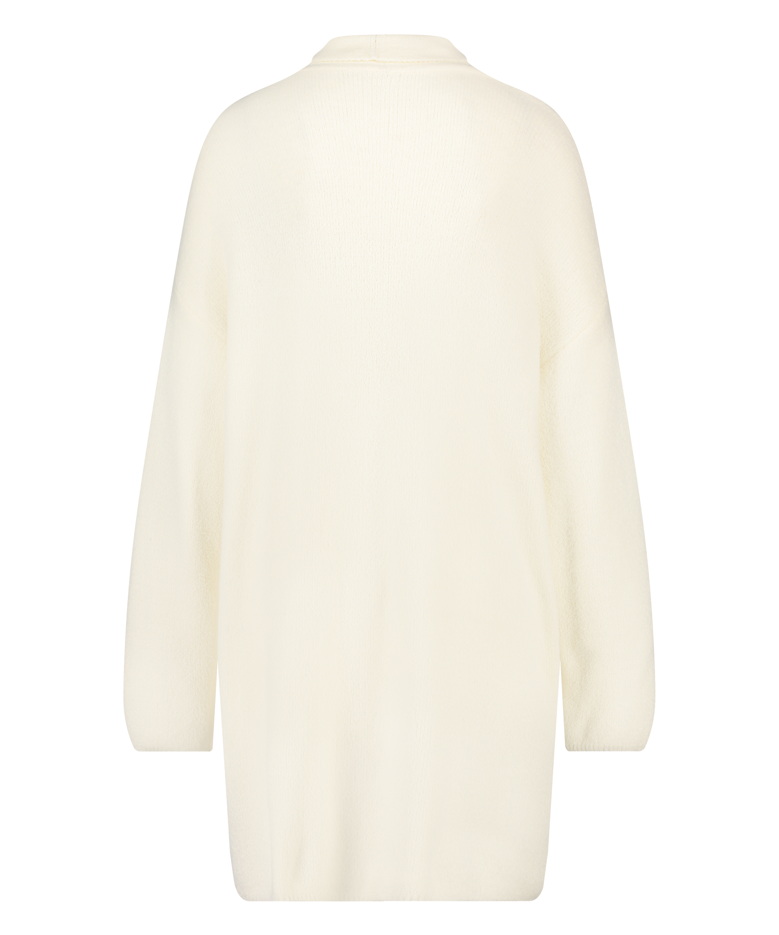 Długa kamizelka z puszystej dzianiny Premium, Biały, main