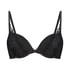 Usztywniony biustonosz maximizer z fiszbinami Elissa, Czarny