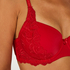 Diva padded underwired bra, Czerwony