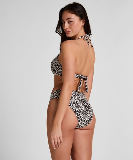 G&oacute;ra od Bikini Bandeau Leopard, Czarny