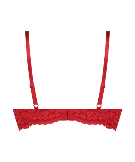 Biustonosz usztywniany push-up Rose, Czerwony