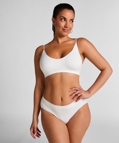 Tr&oacute;jkątny biustonosz bralette Dide, Biały