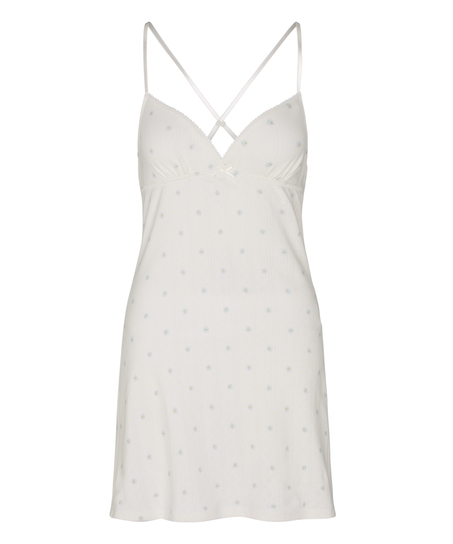 Satynowa halka Peonie, Biały