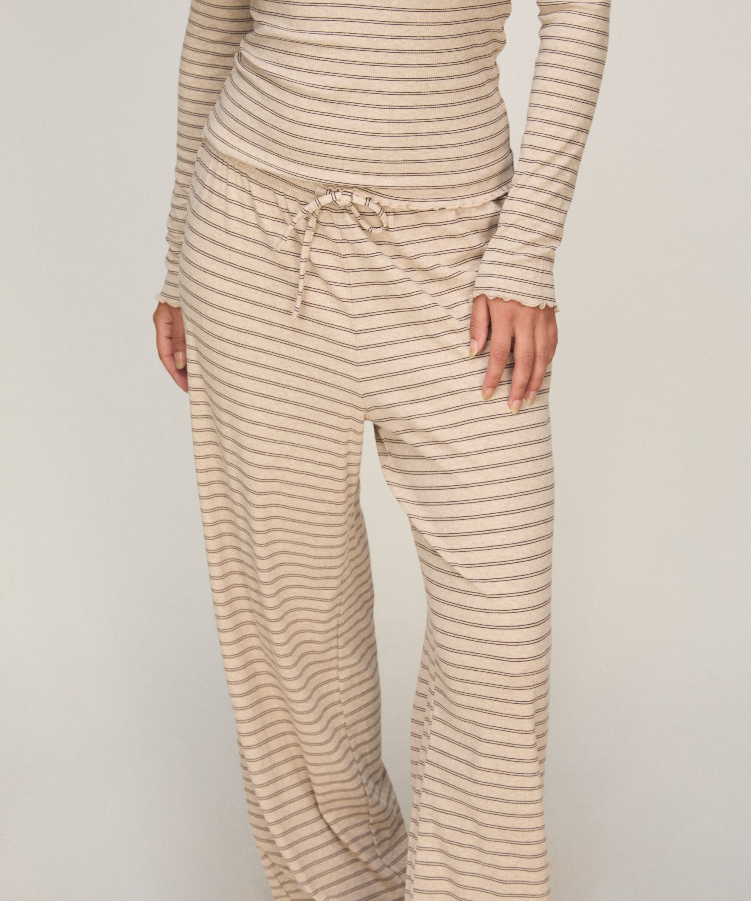 Pant Stripe, Beżowy