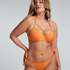 G&oacute;ra od bikini z lureksu w kształcie muszelki, Pomarańczowy