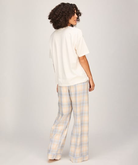 Piżamowy Check, Niebieski