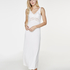Long slip dress Modal lace, Biały