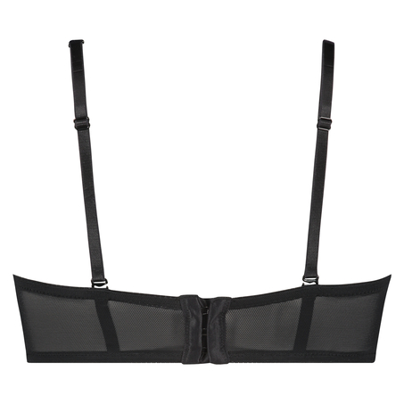 Donatella padded strapless underwired bra, Czarny