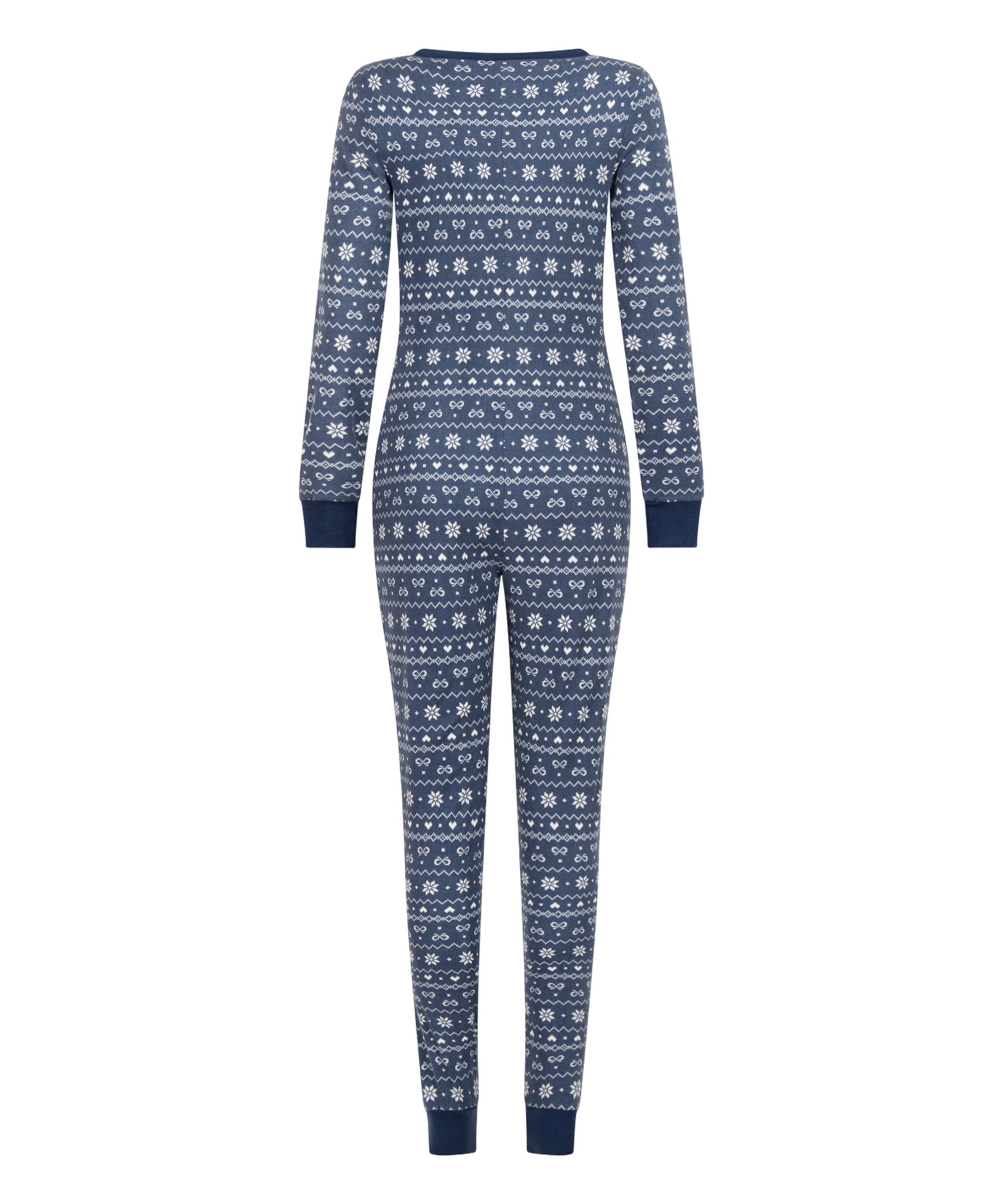 Dżersejowe onesie Fairisle, Niebieski, main