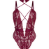 Body z otwartym krokiem Brandy Private, Czerwony