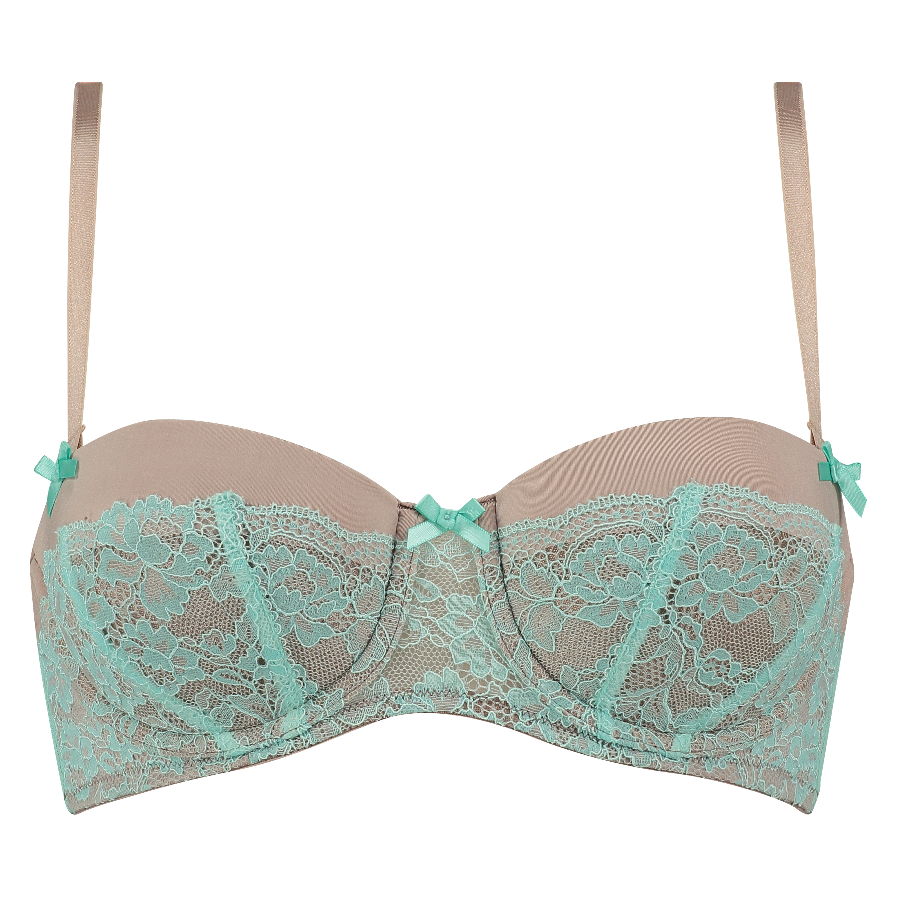 Padded strapless underwired bra  Lenka, Szary, main
