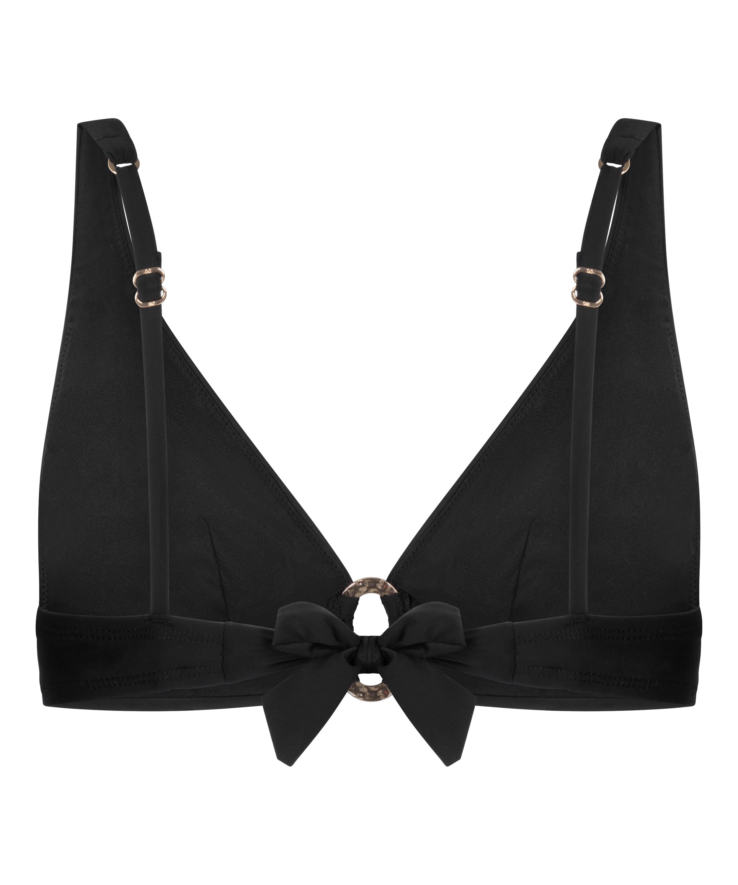 Triangle Bikini Top Luxe, Czarny, main