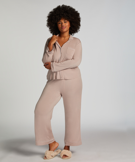 Narzutka Essential z dżerseju z długim rękawem, Beżowy