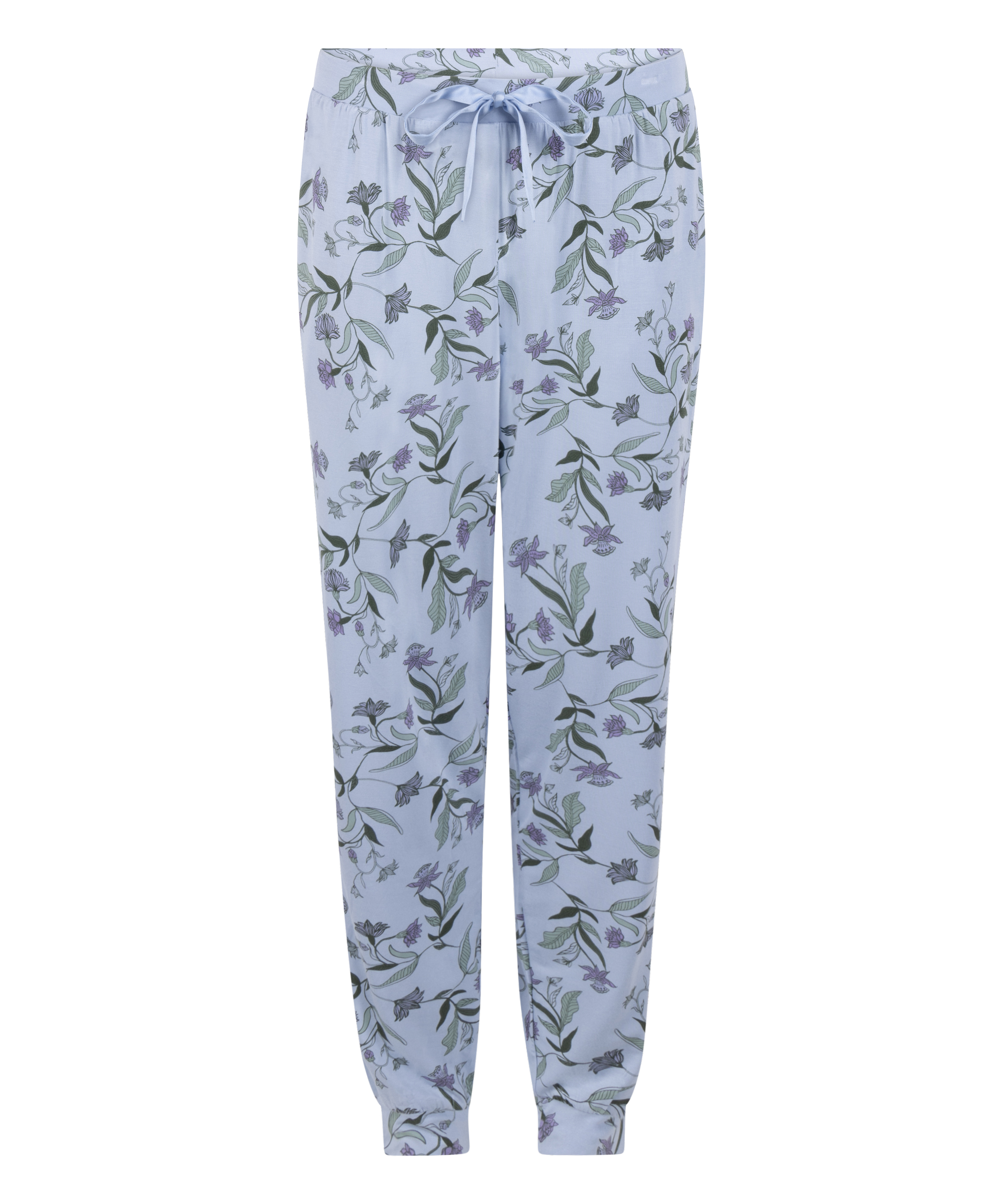 Spodnie piżamowe z dżerseju, Niebieski, main