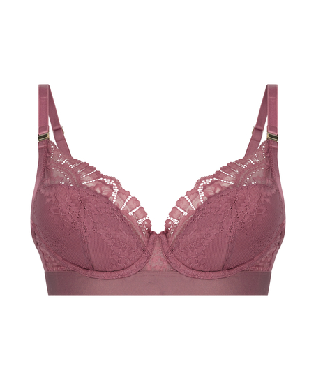 Usztywniany biustonosz z fiszbinami Adeliaide, Fioletowy