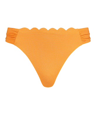 Dół od bikini Scallop Lurex, Pomarańczowy