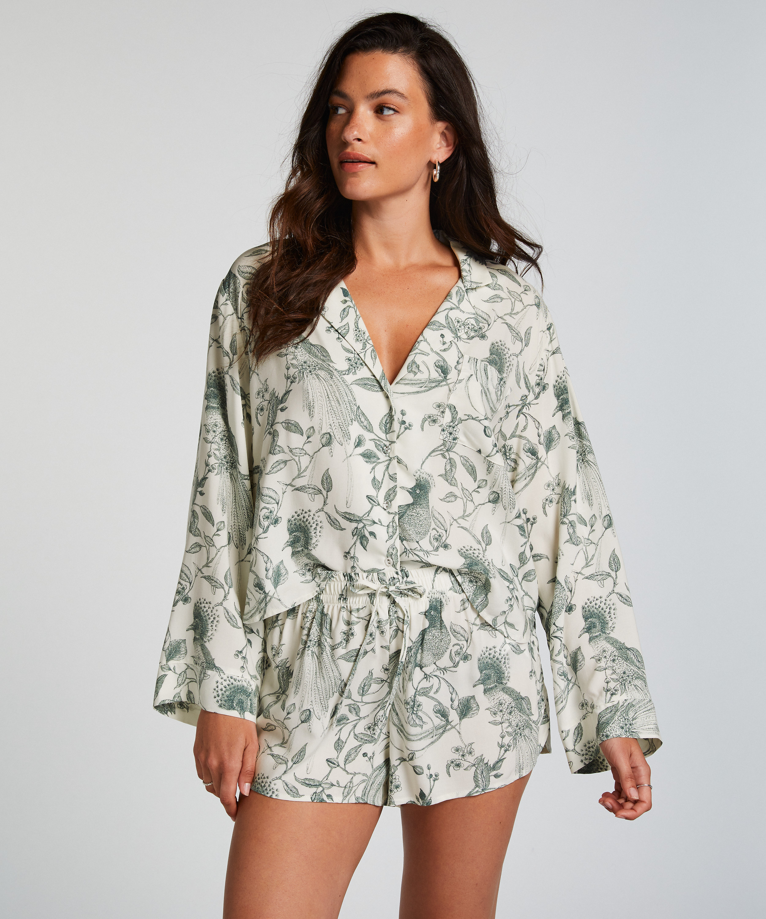 Szorty piżamowe, Biały, main