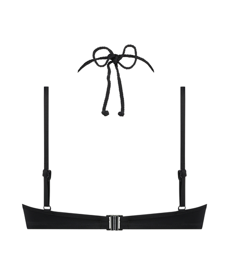 Usztywniona g&oacute;ra od bikini z fiszbinami Luxe, Czarny