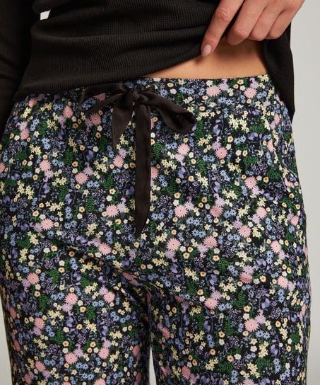 Spodnie piżamowe z dżerseju, Czarny