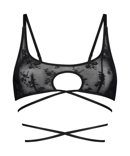 Biustonosz bralette Minnie, Czarny