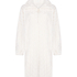 Poncho z Polarowego Splotu Warkoczowego, Biały