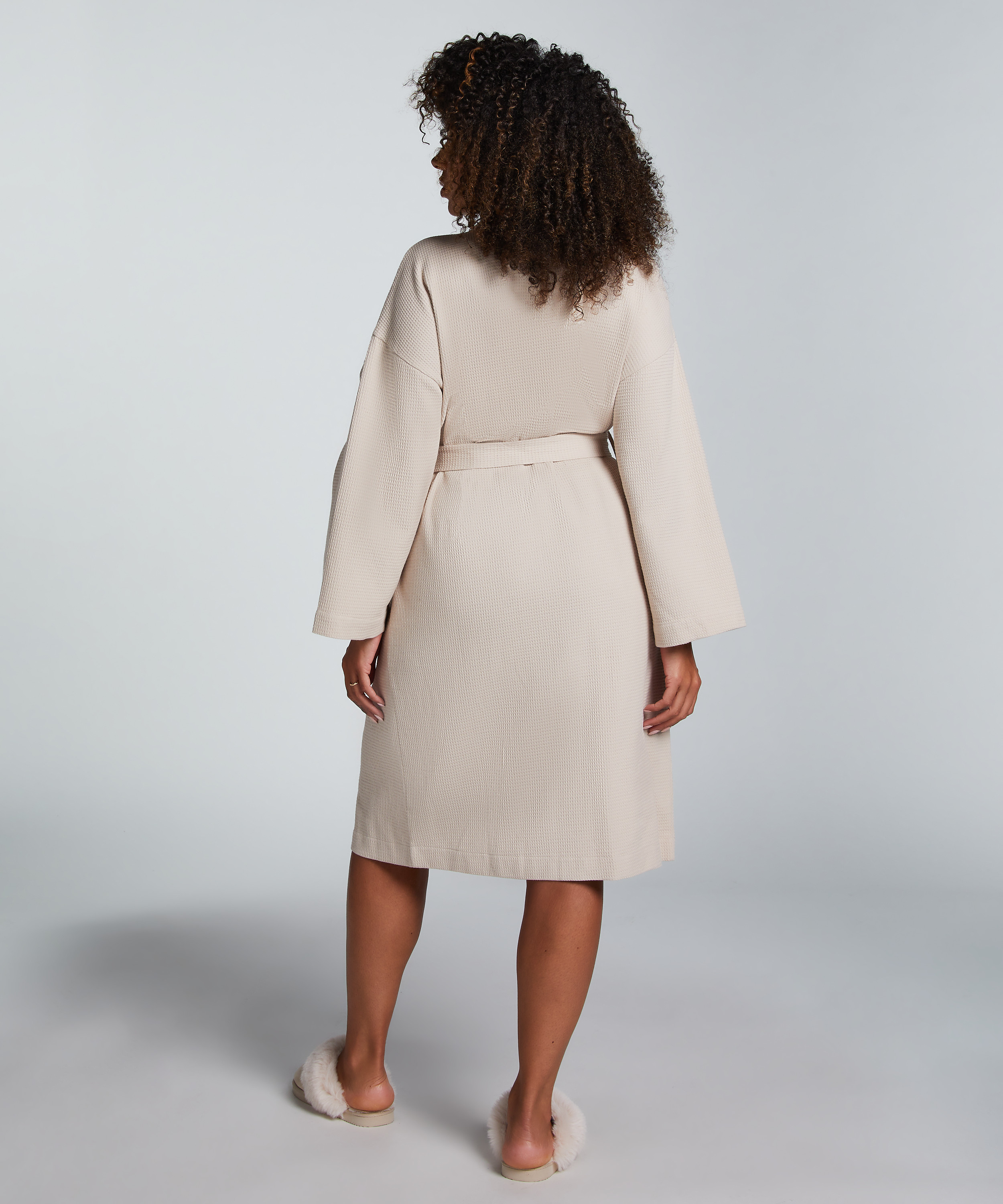 Szlafrok Waffle, Beżowy, main