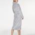 Fleece Bathrobe Short, Szary
