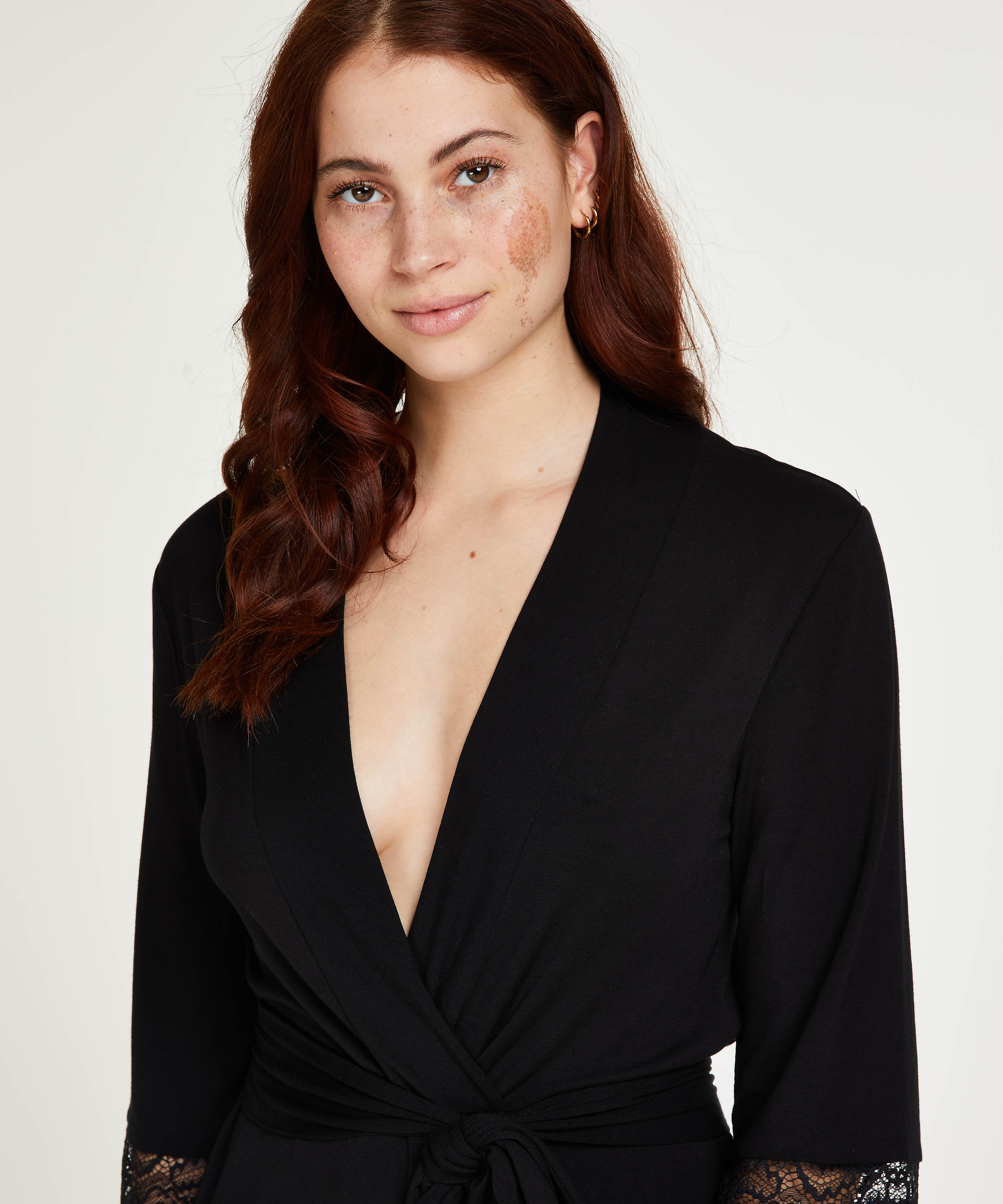 Koronkowe kimono Vera, Czarny, main