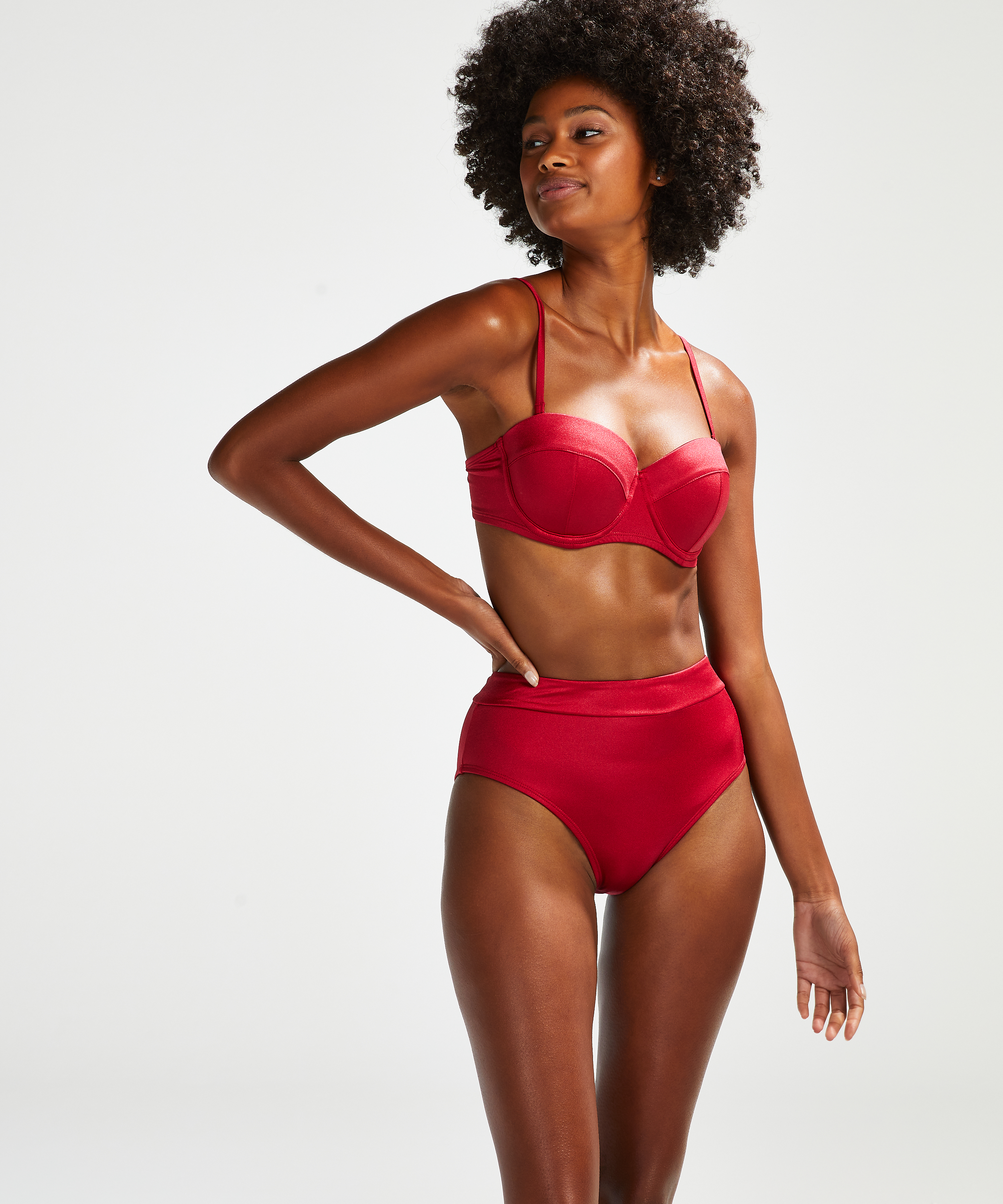 Lola High Bikini Bottoms, Czerwony, main