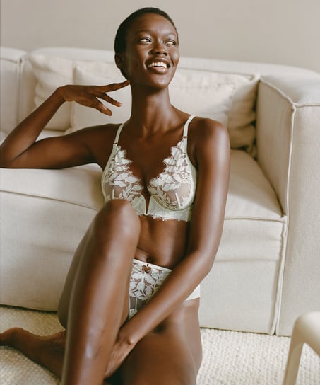 Malou Biustonosz Usztywniony Bez Wkładek - Koronkowa Bielizna, Zielony