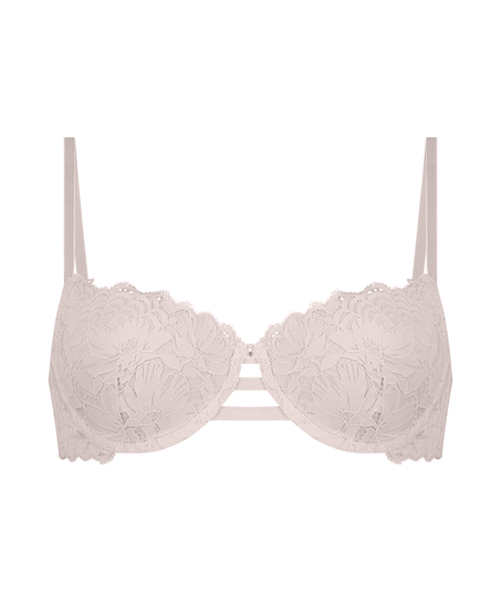 Biustonosz usztywniany z fiszbinami Andrea, R&oacute;żowy