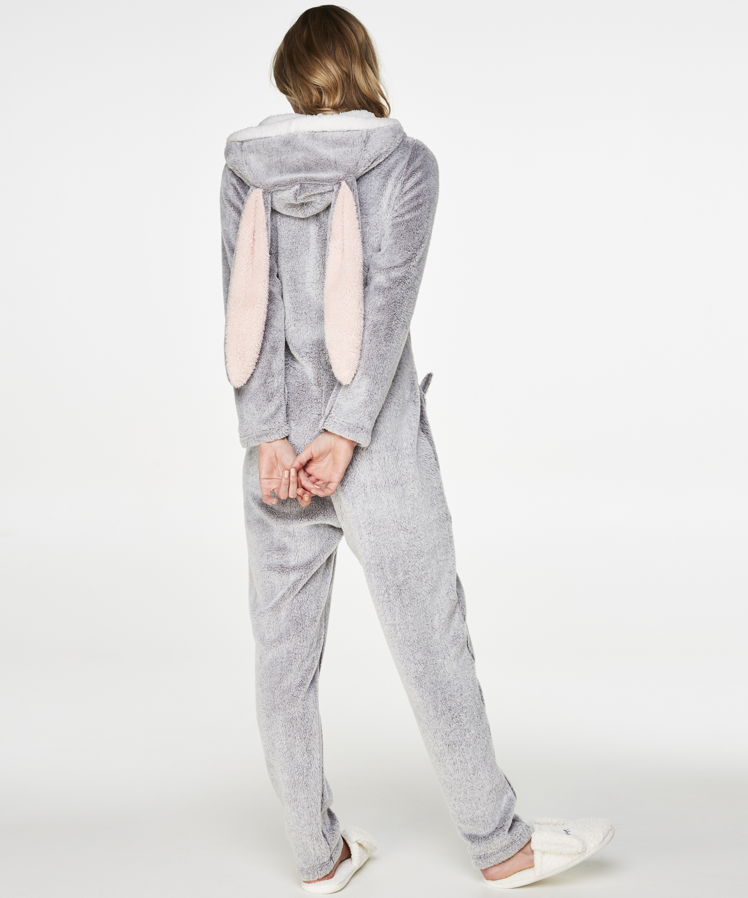 Novelty Fleece Onesie, Szary, main
