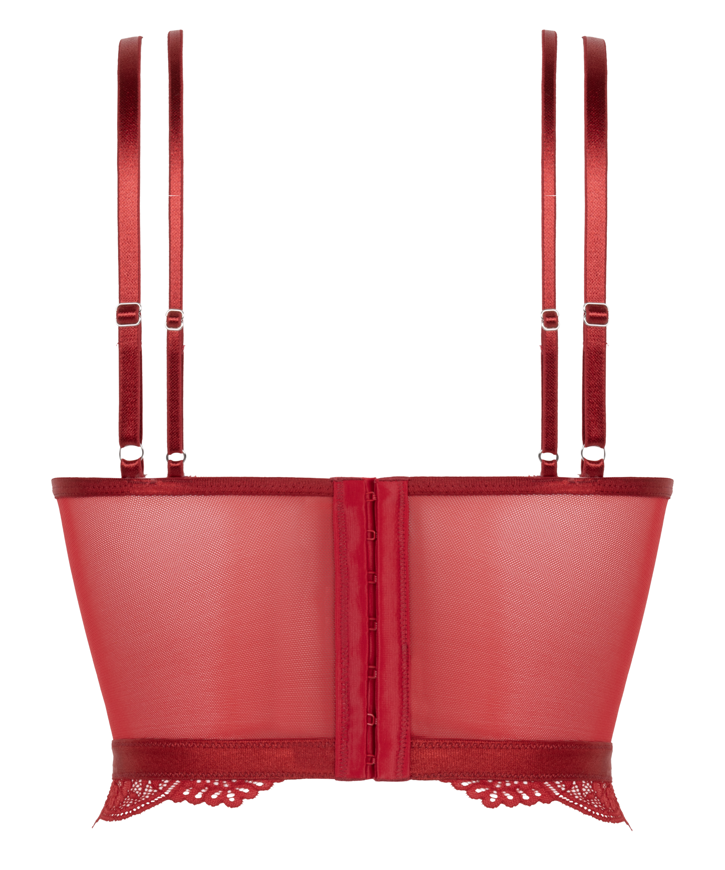 Biustonosz push-up marki Coco z usztywnianymi fiszbinami i długim rękawem, Czerwony, main