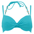 Padded bikini top Necklace wave, Niebieski